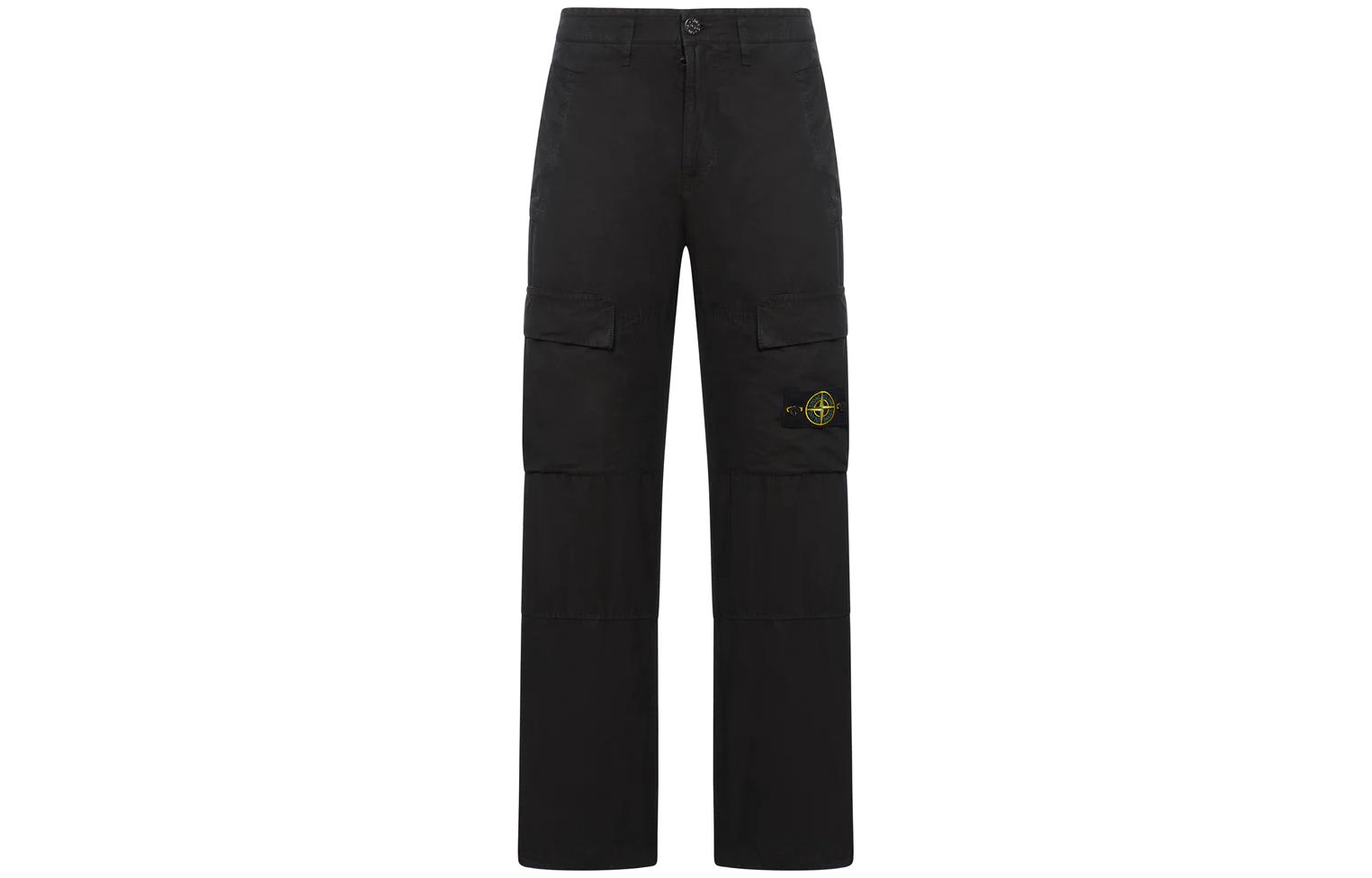 STONE ISLAND SS24  Black Cargo Pants Straight Fit with Zipper Mid-Waist 8015311WA-V0129 圖 2