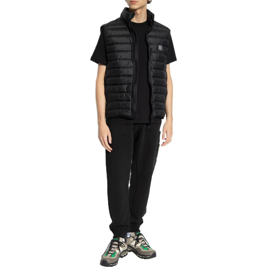 Lookbook STONE ISLAND SS24 Pantalones Jogger Negros Casual Cintura Elástica Ajustados 801564451-A0029