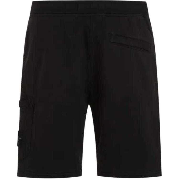 STONE ISLAND SS24  Black Drawstring Mid-Rise Casual Shorts. 801564651-A0029 圖 3