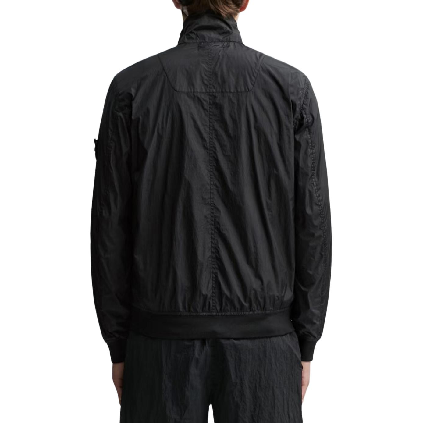 Stone Island SS24  Black Lightweight Zip Jacket with Sleeve Logo and Chest Pocket 801541022-V0029 圖 5