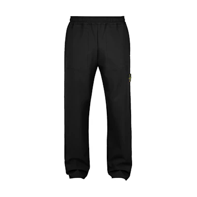 STONE ISLAND SS24 Black Zipper Casual Pants with Logo. 801562353-V0029