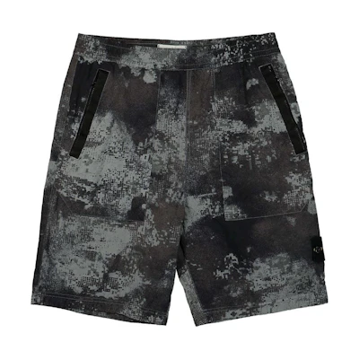 STONE ISLAND SS24 Camouflage Zip Casual Shorts Grey 8015L20E1-V0060