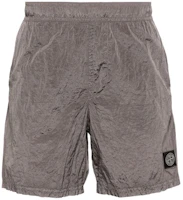 STONE ISLAND SS24 Gray Nylon Logo Relaxed Fit Casual Shorts. 8015B0943-V0092 STONE ISLAND SS24 Gray Nylon Logo Relaxed Fit Casual Shorts. 8015B0943-V0092