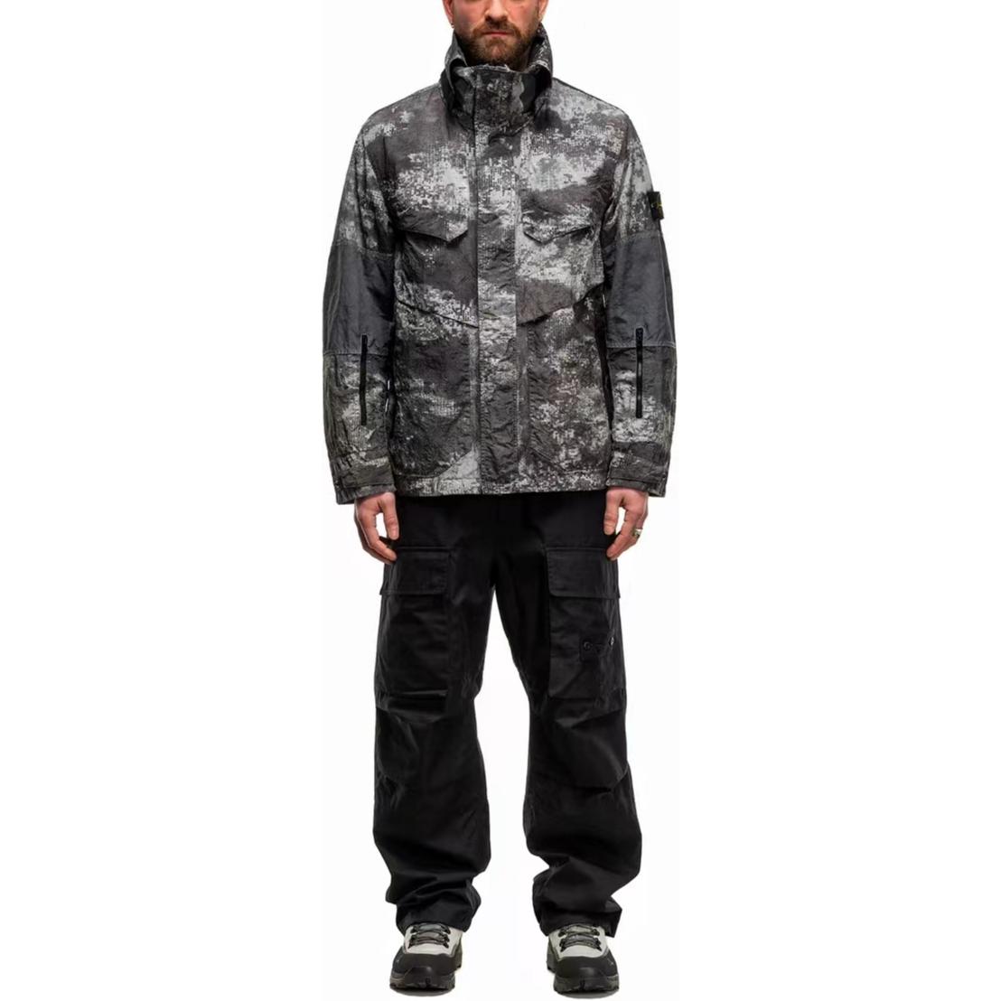 Purchase 스톤아일랜드 SS24 그레이 카모 스탠드칼라 집업 자켓. 8015438E1-V0060