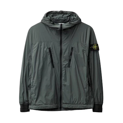 STONE ISLAND SS24 Lightweight Hooded Zipper Jacket Moss Green 801540425-V0059