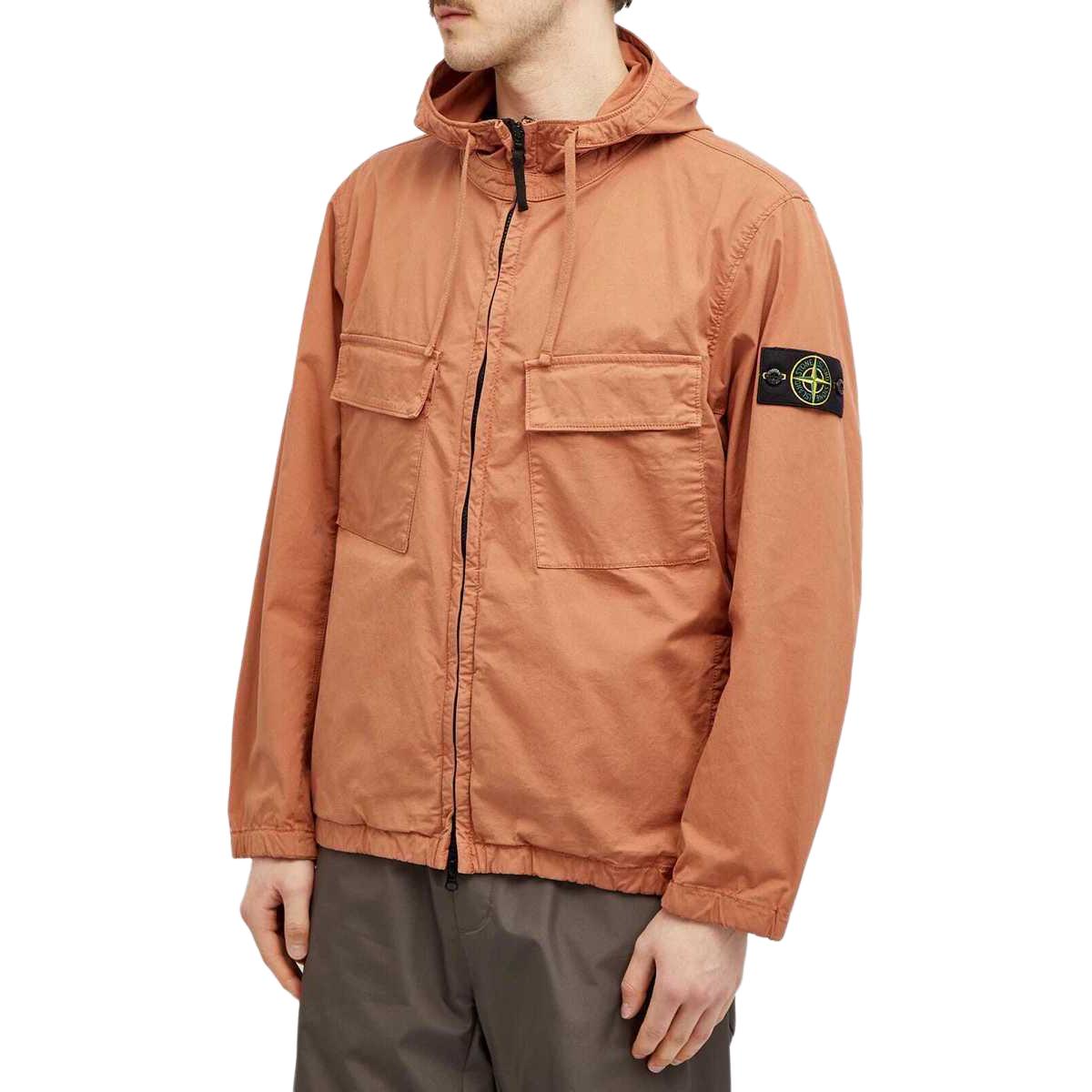 STONE ISLAND SS24  Orange Supima Cotton Stretch Hoodie Jacket. 801542610-V0013 圖 4