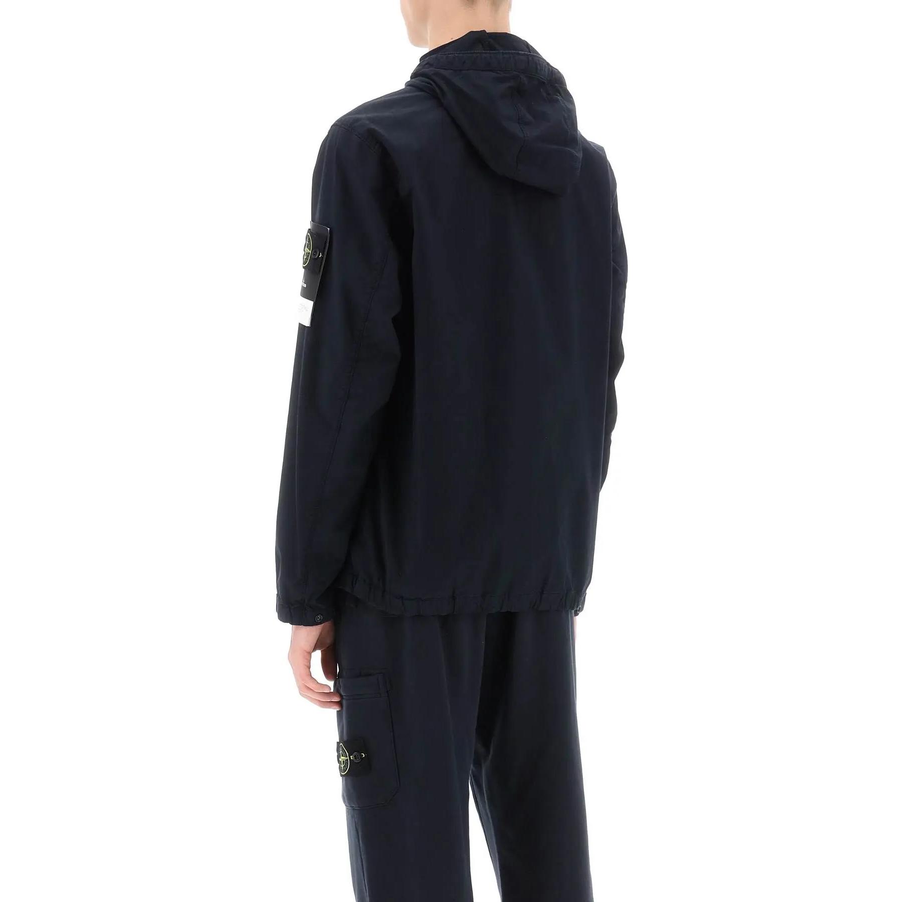 Purchase STONE ISLAND SS24 Chaqueta Hoodie Azul Marino de Algodón Pima con Bolsillos Zip. 801542610-V0020