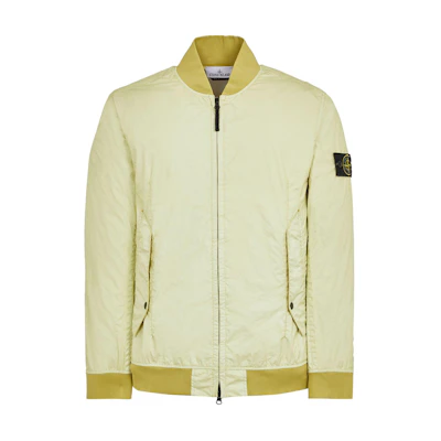 Stone Island SS24 Pistachio Windproof Softshell Jacket with Dual Zipper. 801541223-V0051