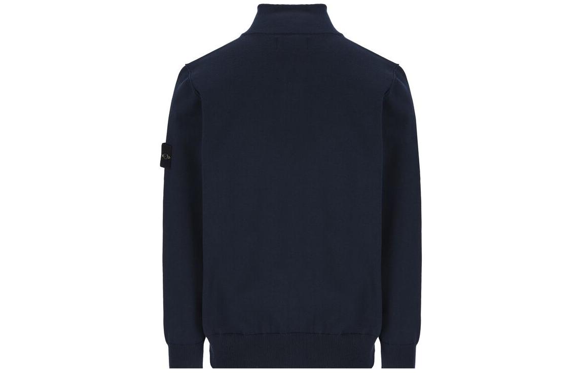 STONE ISLAND SS24  Slim Fit Blue Long Sleeve Sweatshirt with Logo. 8015542B2-V0020 圖 3