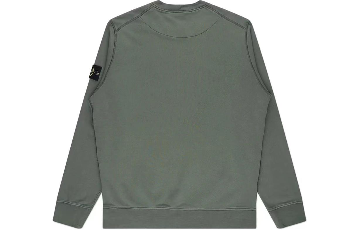 STONE ISLAND SS24  Solid Logo Crewneck Pullover Sweatshirt - Moss Green 801563051-V0059 圖 3