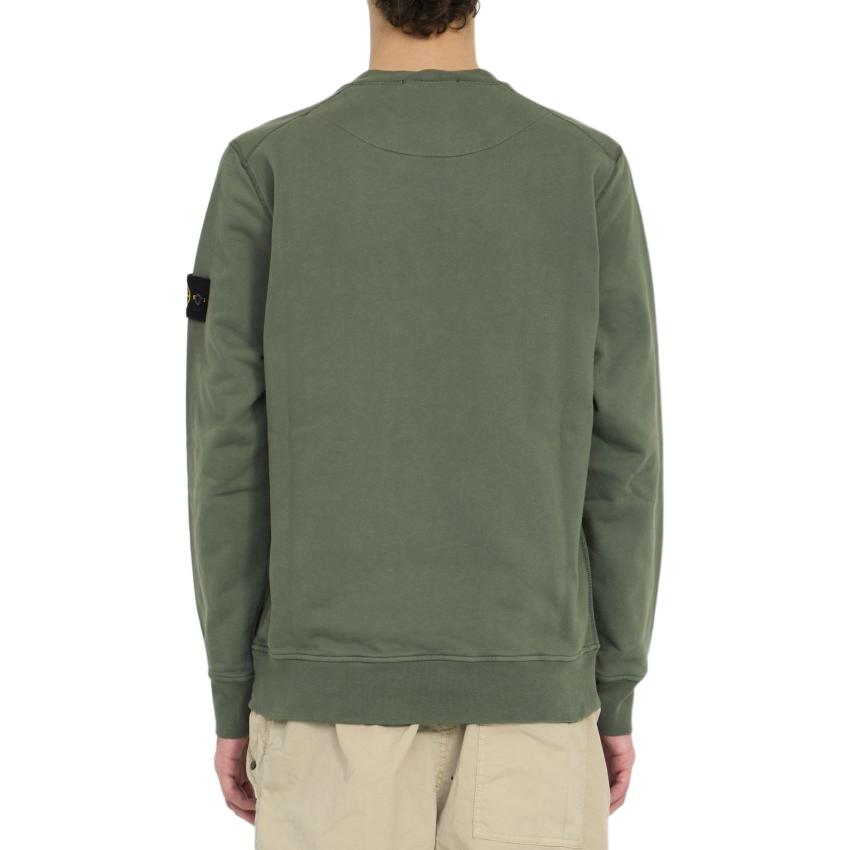 STONE ISLAND SS24  Solid Logo Crewneck Pullover Sweatshirt - Moss Green 801563051-V0059 圖 5