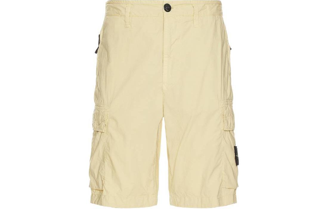 STONE ISLAND SS24  Yellow Zip Straight Denim Shorts 8015L0803-V0091