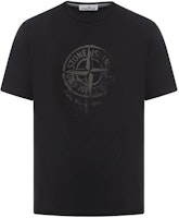 STONE ISLAND SS24 Black Compass Logo Crewneck T-Shirt Unisex 80152RC87-V0029 STONE ISLAND SS24 Black Compass Logo Crewneck T-Shirt Unisex 80152RC87-V0029