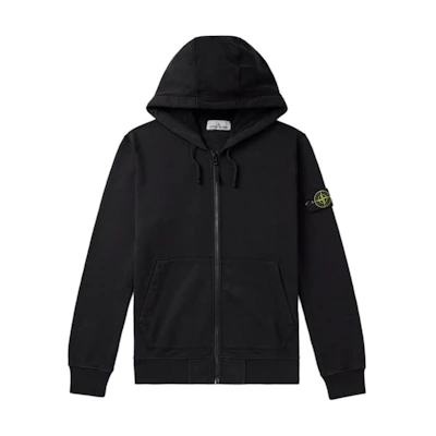Stone Island SS24 Black Hooded Relaxed Fit Full-Zip Hoodie JVM1699847269364