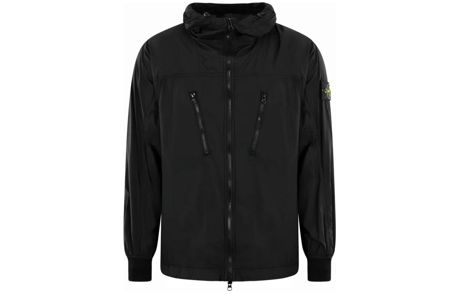 STONE ISLAND SS24 Black Lightweight Hooded Zip Jacket Men 801540425-V0029 圖 2