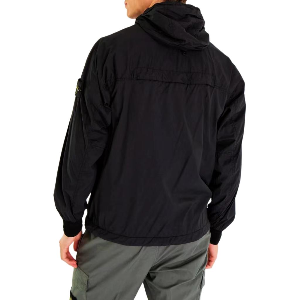 STONE ISLAND SS24 Black Lightweight Hooded Zip Jacket Men 801540425-V0029 圖 6