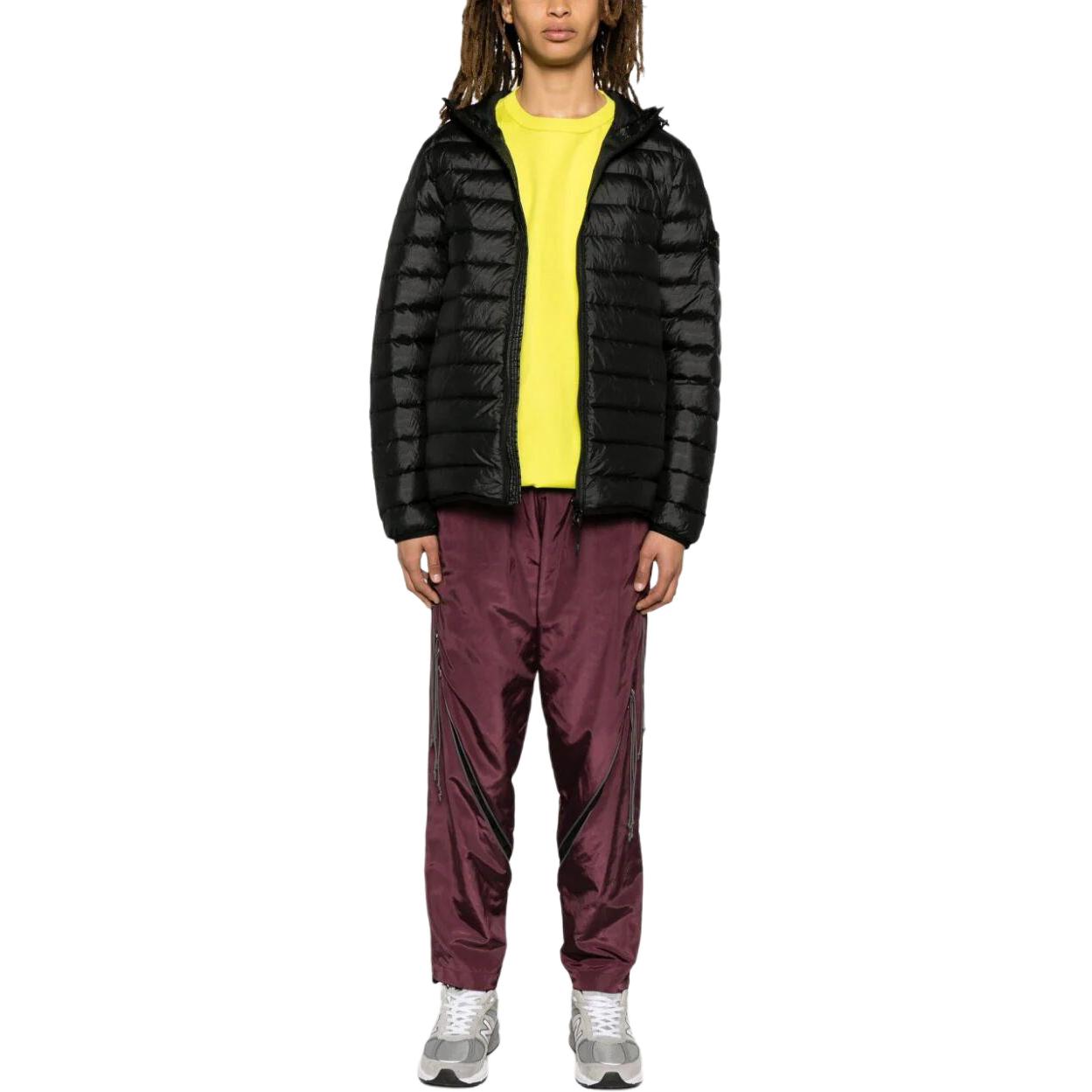 Stone Island SS24 Black Logo Hooded Full-Zip Jacket 801540124-V0029 圖 3