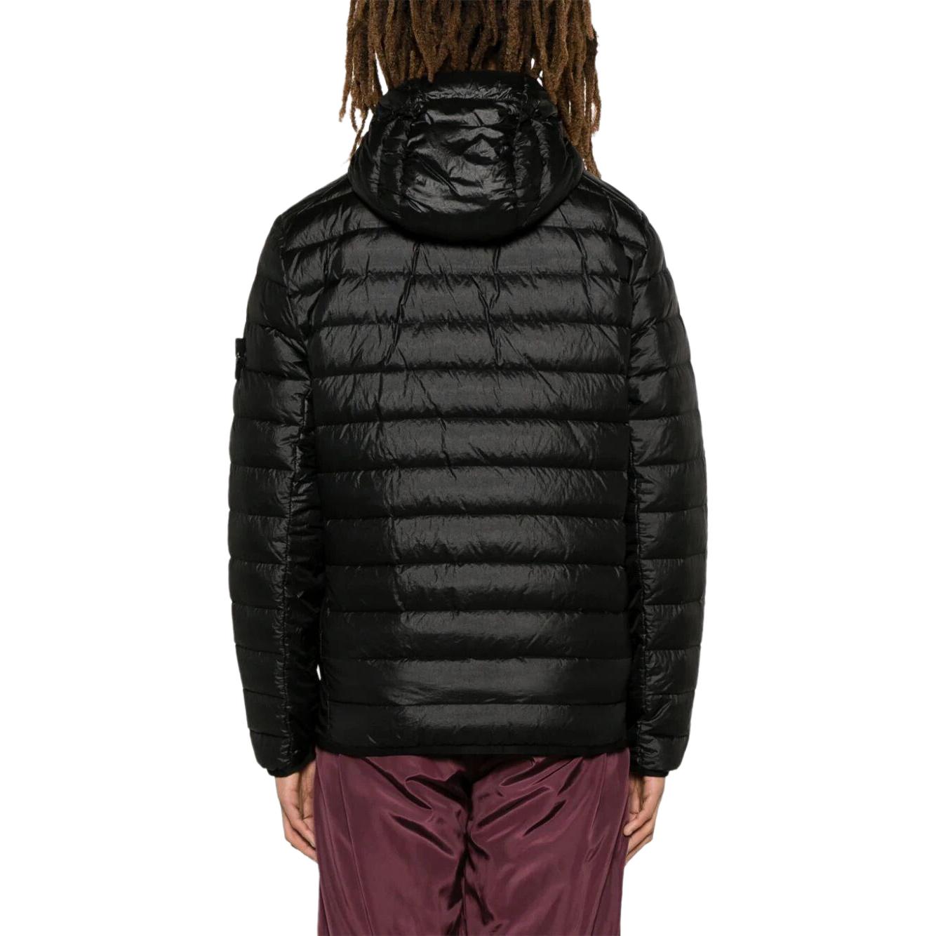 Stone Island SS24 Black Logo Hooded Full-Zip Jacket 801540124-V0029 圖 4