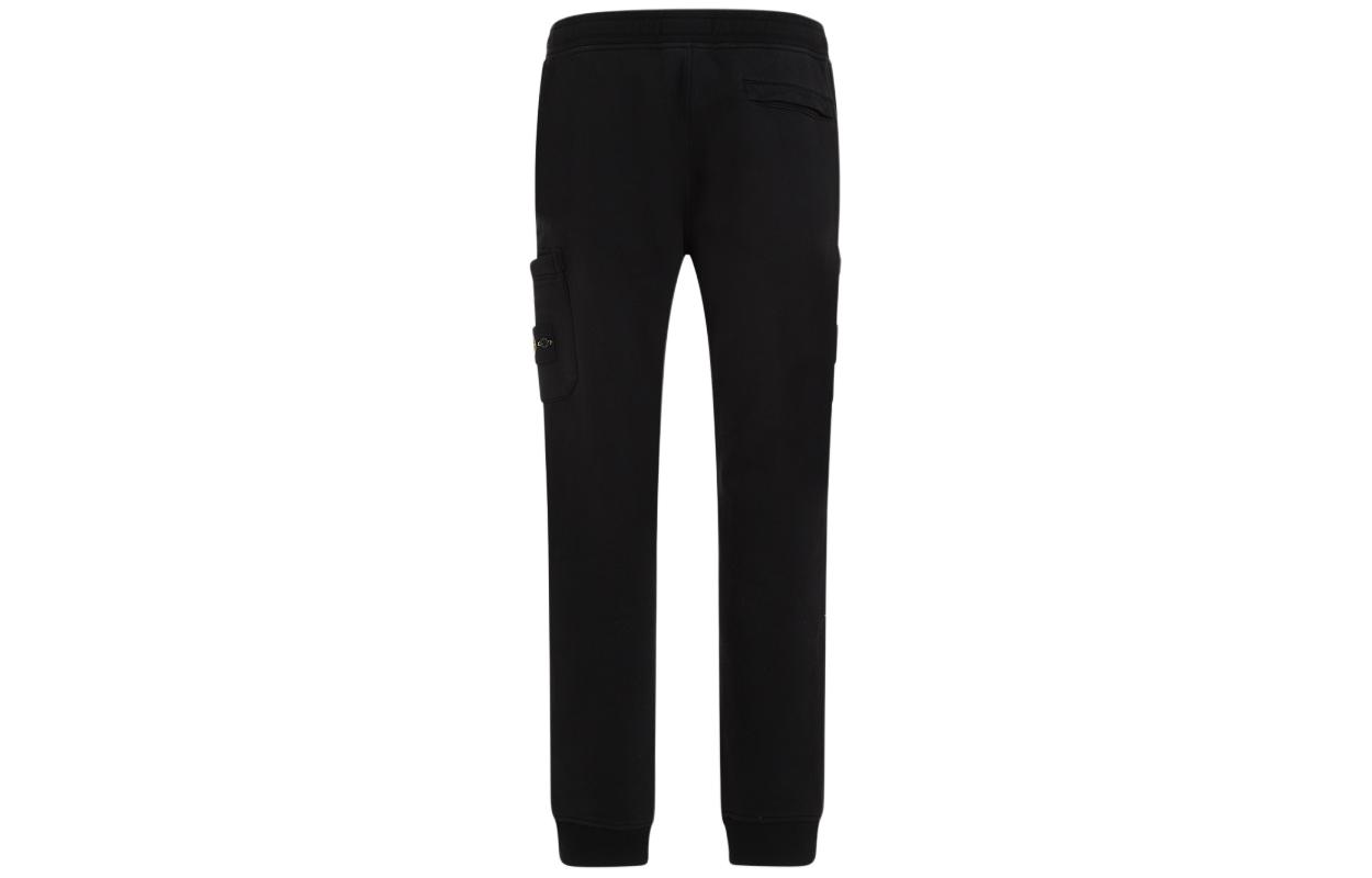 STONE ISLAND SS24 Black Slim Fit Straight Casual Pants with Logo for Men. 801564551-A0029 圖 3