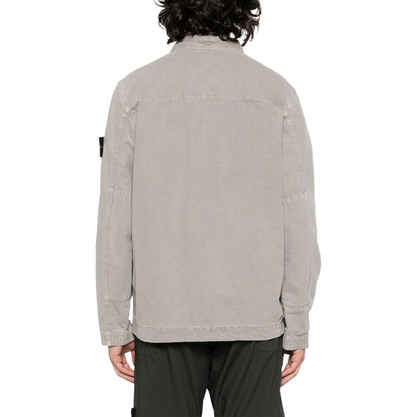 STONE ISLAND SS24 Button-Up Jacket Compass Badge White Label Light Grey . 8015440T1-V0064 圖 4