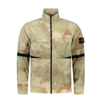 STONE ISLAND SS24 Camouflage Print Zip-Up Jacket for Men Colorblock Design 8015661E1-V0091