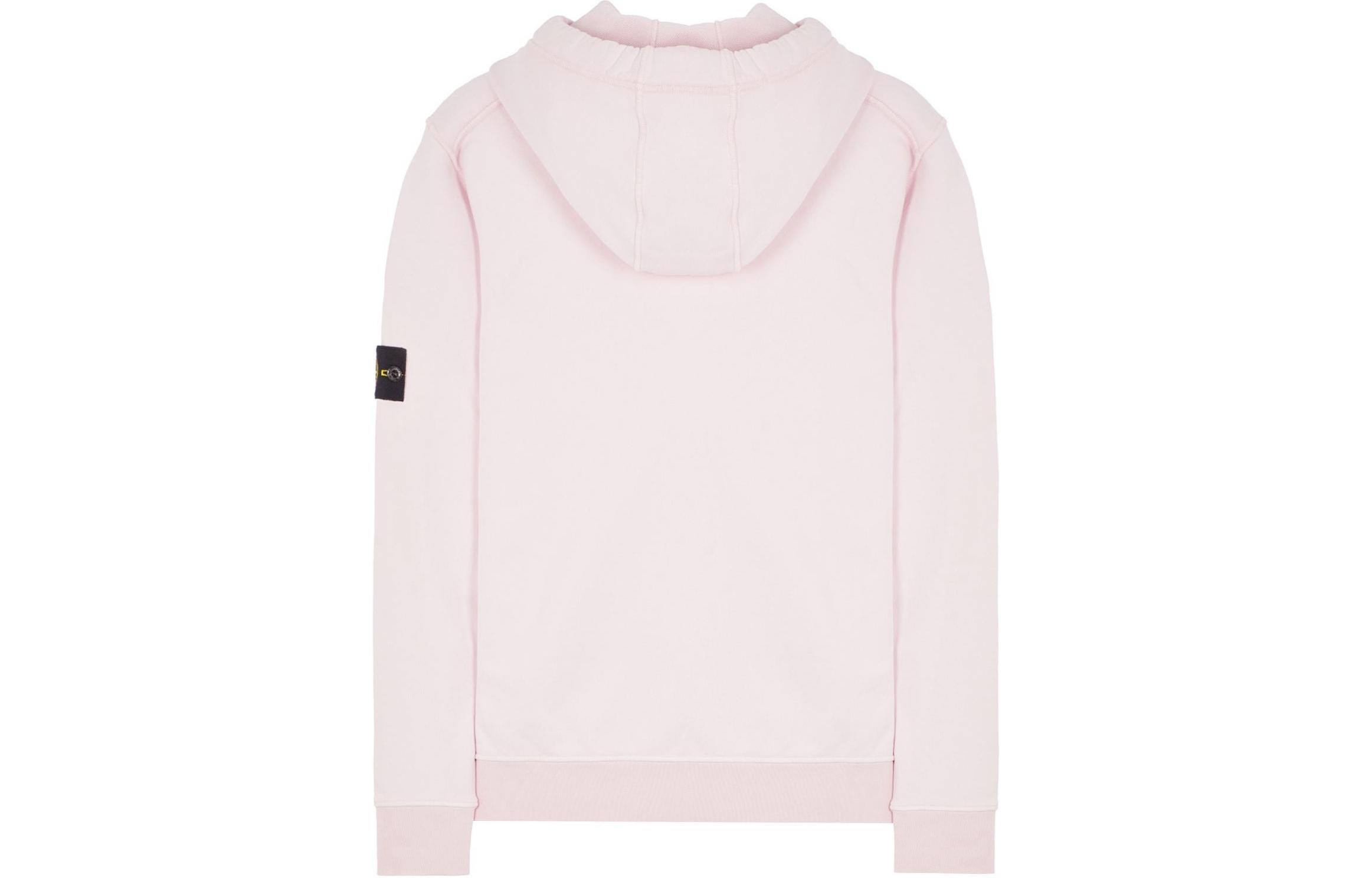 Stone Island SS24 Classic Logo Zip-Up Hoodie Unisex Light Pink 801564251-V0080 圖 3