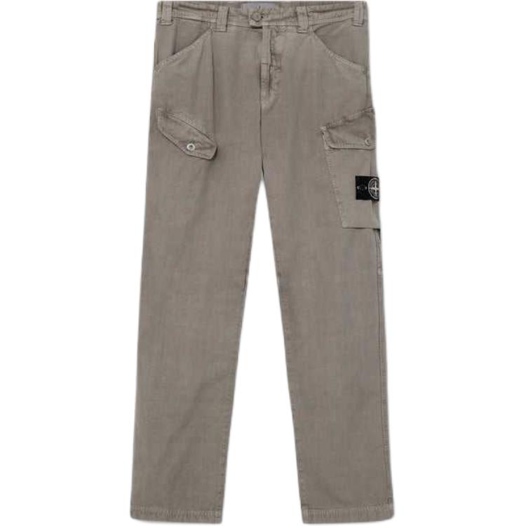 Order Stone Island SS24 Logo Rare Cargo Pants Kelabu Lelaki Relaxed Fit. 8015320T1-V0064