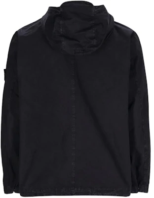 STONE ISLAND SS24 Faded Cotton Canvas Hooded Zip Shirt Jacket Black Menswear 8015106WN-V0129 Lookbook STONE ISLAND SS24 Faded Cotton Canvas Hooded Zip Shirt Jacket Black Menswear 8015106WN-V0129