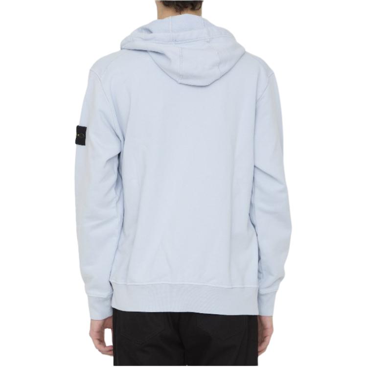 STONE ISLAND SS24 Frost Blue Logo Hoodie Unisex Casual Wear. 801564251-V0041 圖 4