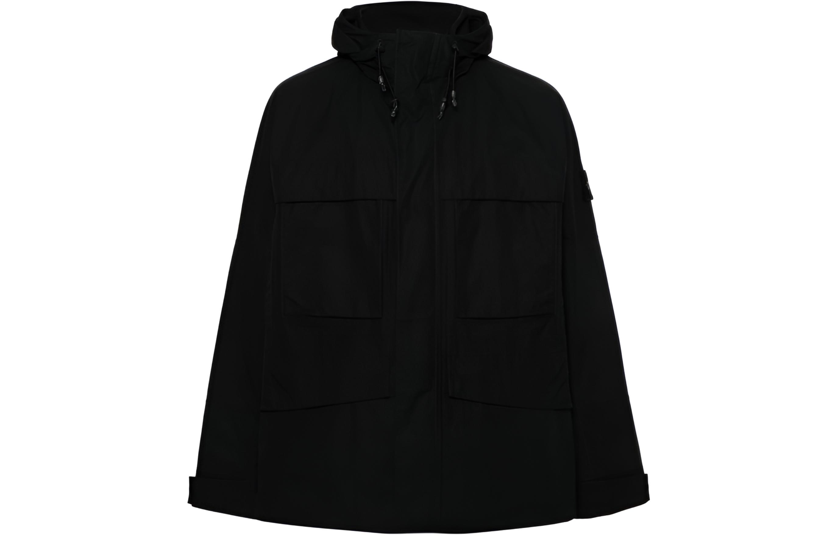 STONE ISLAND SS24 Ghost Pieces Black Label Hoodie Zip Jacket Black . 8015433F1-V0029