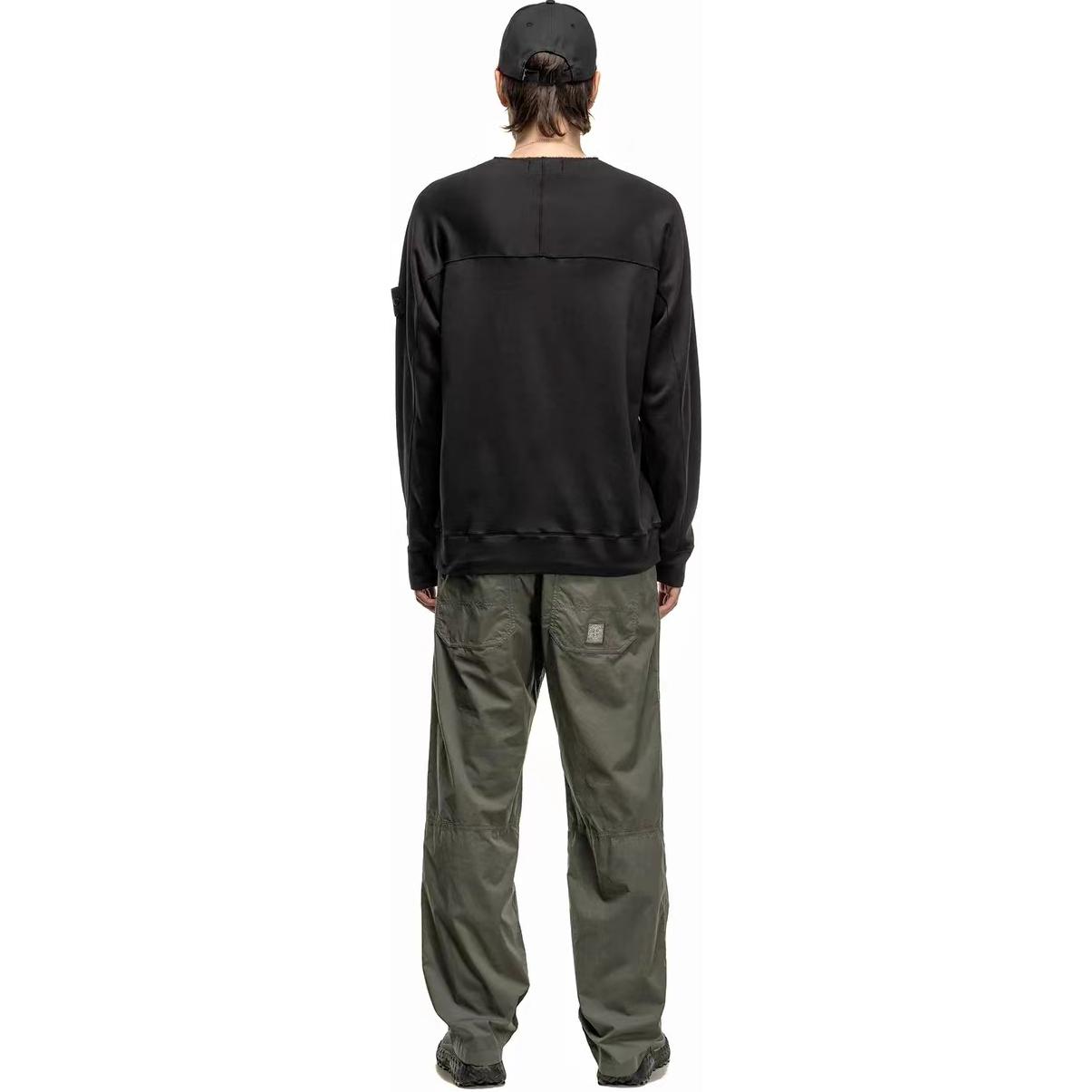 Details for STONE ISLAND SS24 Ghost Pieces 黑標輕量棉質圓領毛衣 黑色 8015654F3-V0029