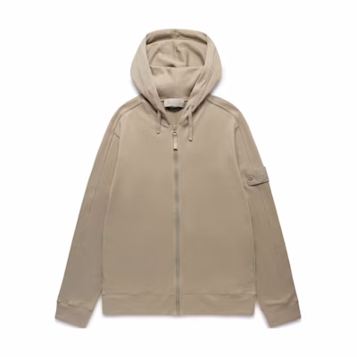 Stone Island SS24 Ghost Series Black Label Khaki Zip Hoodie 8015669F3-V0090