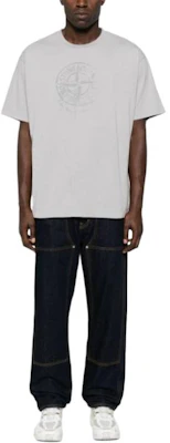 Stone Island SS24 灰色羅盤標誌短袖T恤 80152RC87-V0064 Shop Stone Island SS24 灰色羅盤標誌短袖T恤 80152RC87-V0064