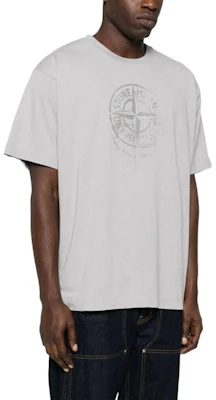 Stone Island SS24 灰色羅盤標誌短袖T恤 80152RC87-V0064 Details for Stone Island SS24 灰色羅盤標誌短袖T恤 80152RC87-V0064