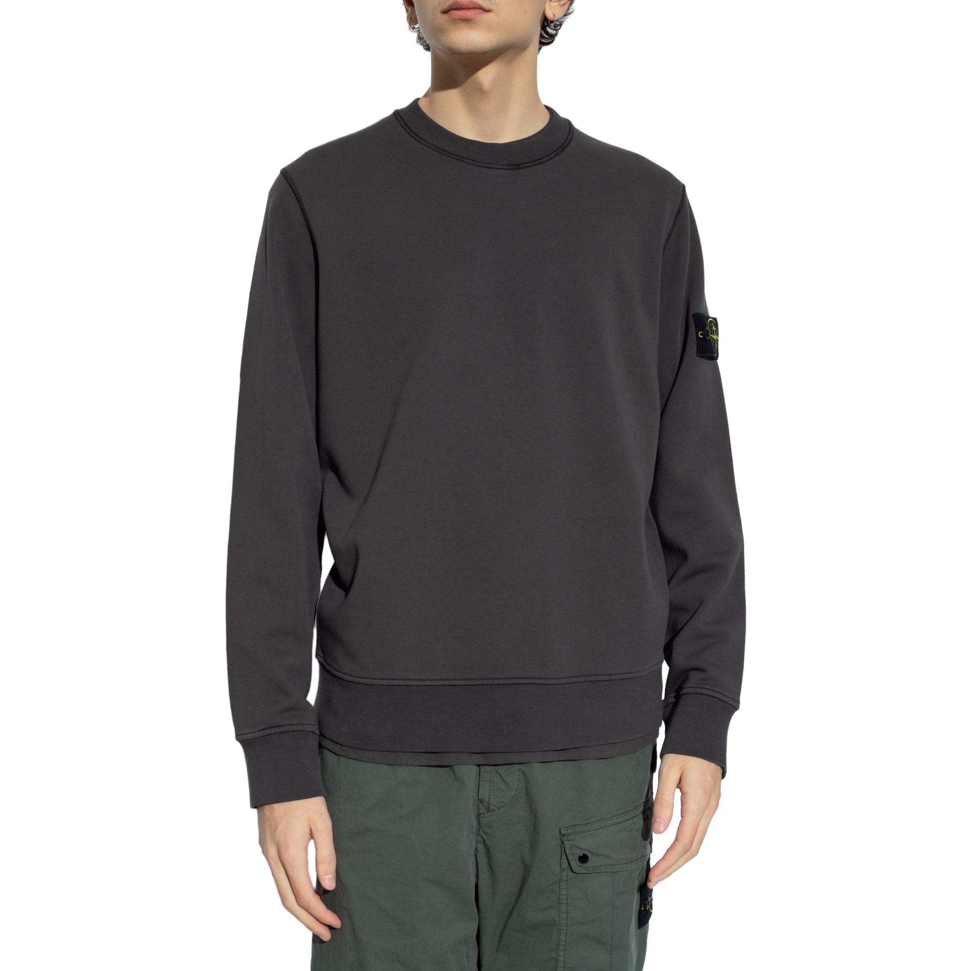 STONE ISLAND SS24 Grey Crewneck Logo Sweatshirt  Long Sleeve Casual Wear 801563051-V0065 圖 3