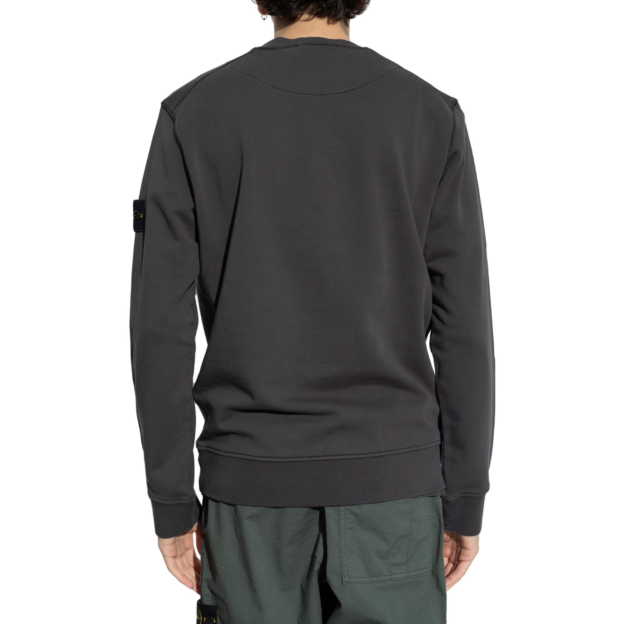 STONE ISLAND SS24 Grey Crewneck Logo Sweatshirt  Long Sleeve Casual Wear 801563051-V0065 圖 4