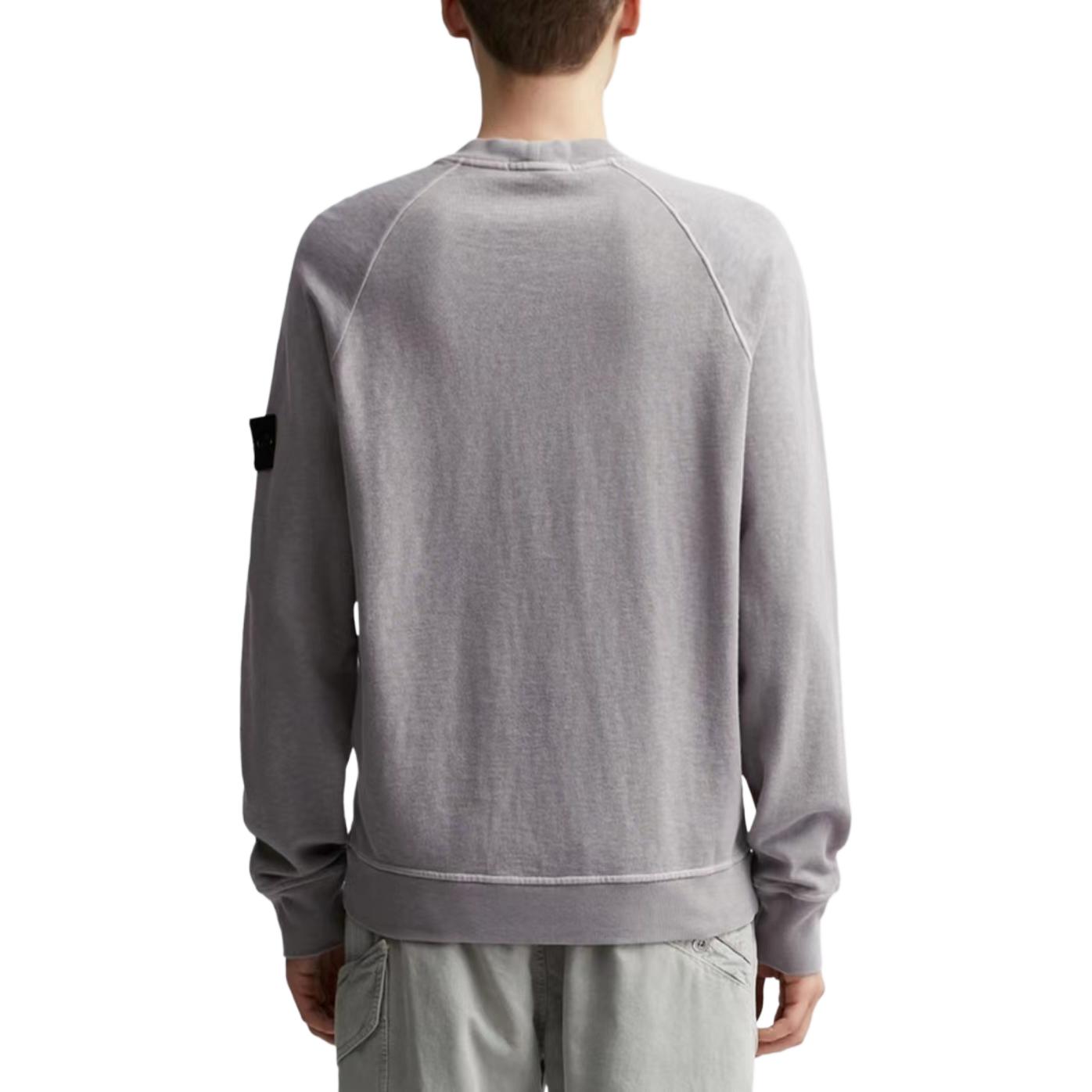Stone Island SS24 Grey Crewneck Pullover Sweatshirt with Logo Embroidery for Men. 801566060-V0164 圖 5