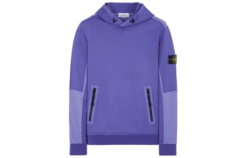 Stone Island SS24 Lavender Purple Lightweight Zip Pocket Hoodie Men 801565777-V0047
