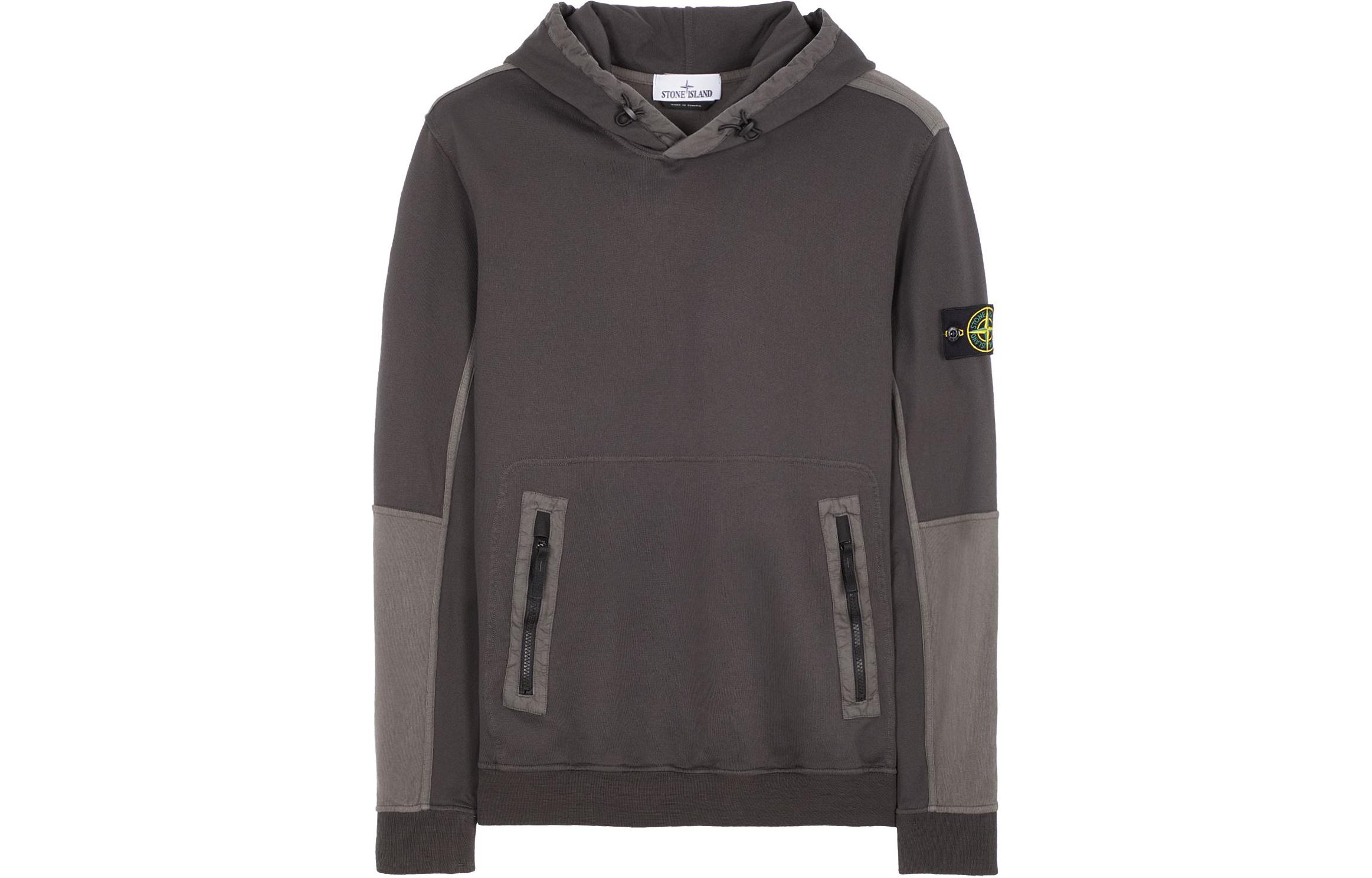 Stone Island SS24 Lightweight Drawstring Hoodie Charcoal Gray 801565777-V0065