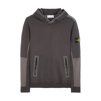 Stone Island SS24 Lightweight Drawstring Hoodie Charcoal Gray 801565777-V0065