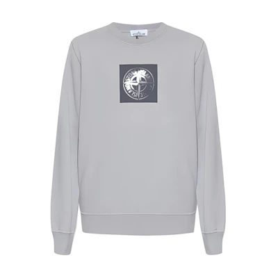 Stone Island SS24 Logo Crewneck Sweatshirt Gray 801566559-V0064