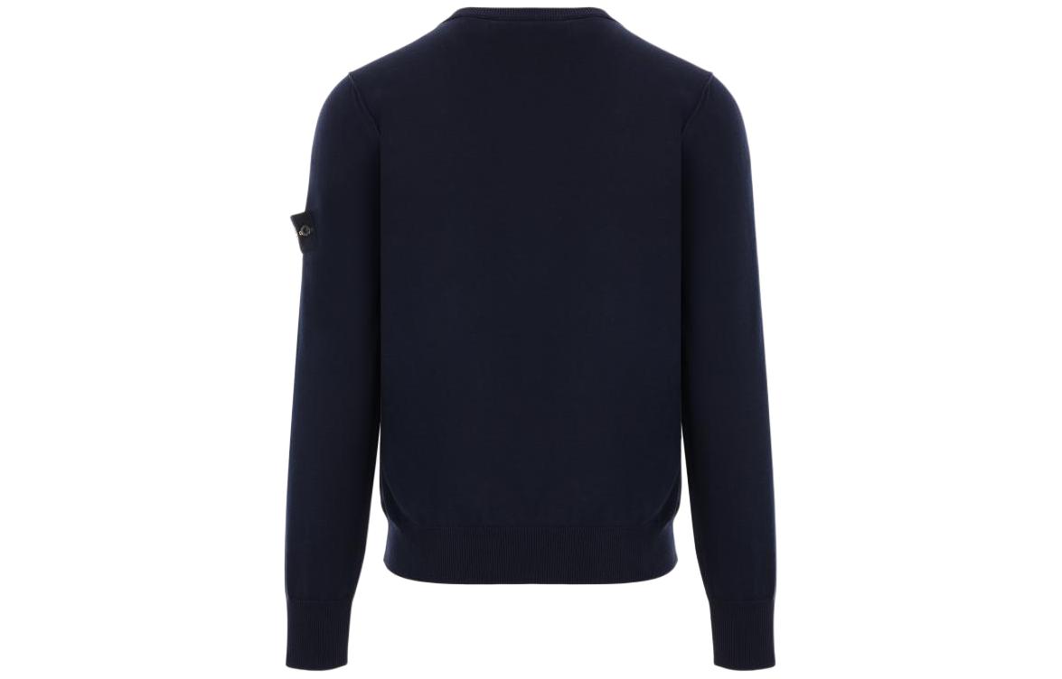Stone Island SS24 Logo Patch Pullover Long Sleeve Sweatshirt Navy Blue 8015540B2-A0020 圖 3