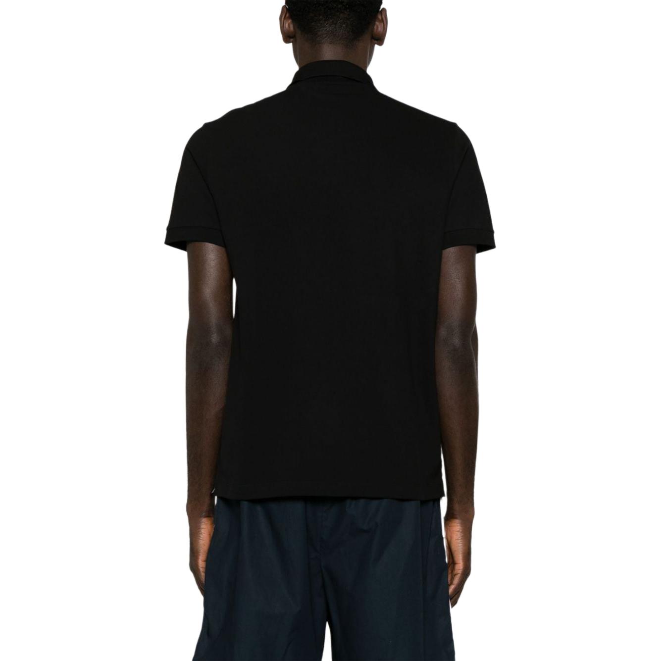 Shop STONE ISLAND SS24 男士黑色棉質印花標誌POLO衫 80152SC17-V0029