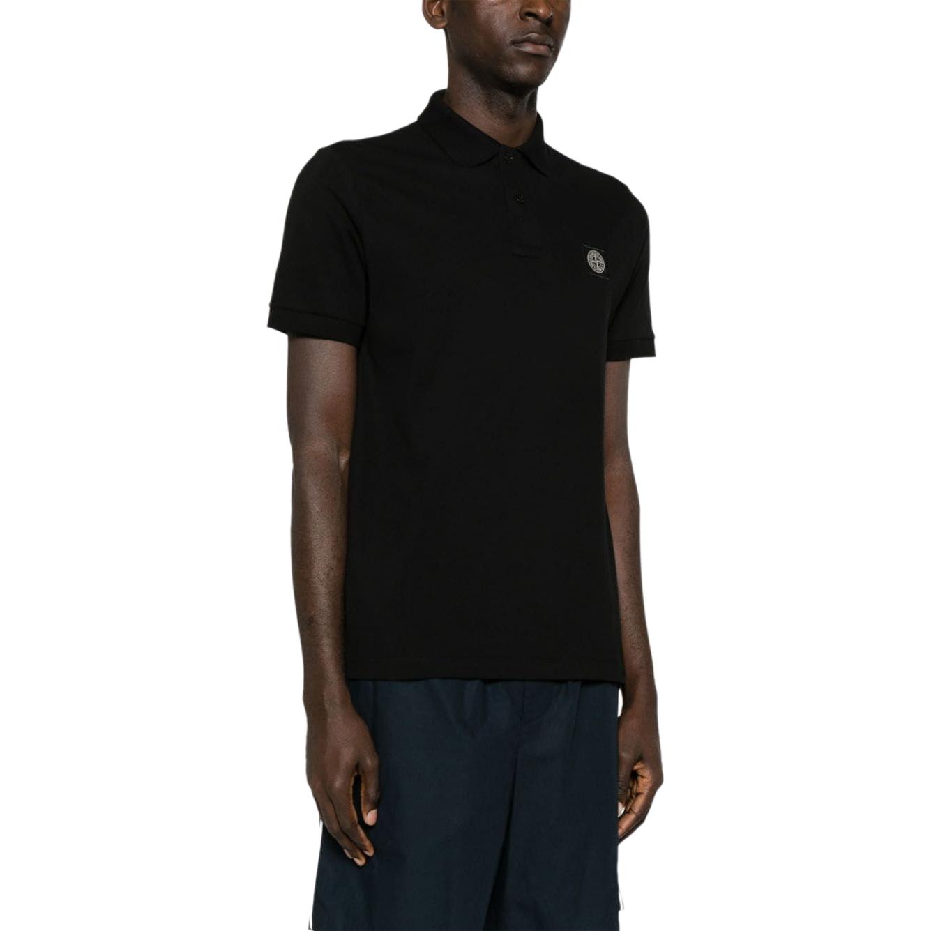 Purchase STONE ISLAND SS24 男士黑色棉質印花標誌POLO衫 80152SC17-V0029