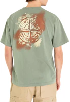Shop STONE ISLAND SS24 標誌印花圓領T恤 男款短袖鼠尾草綠。 80152RCE6-V0055