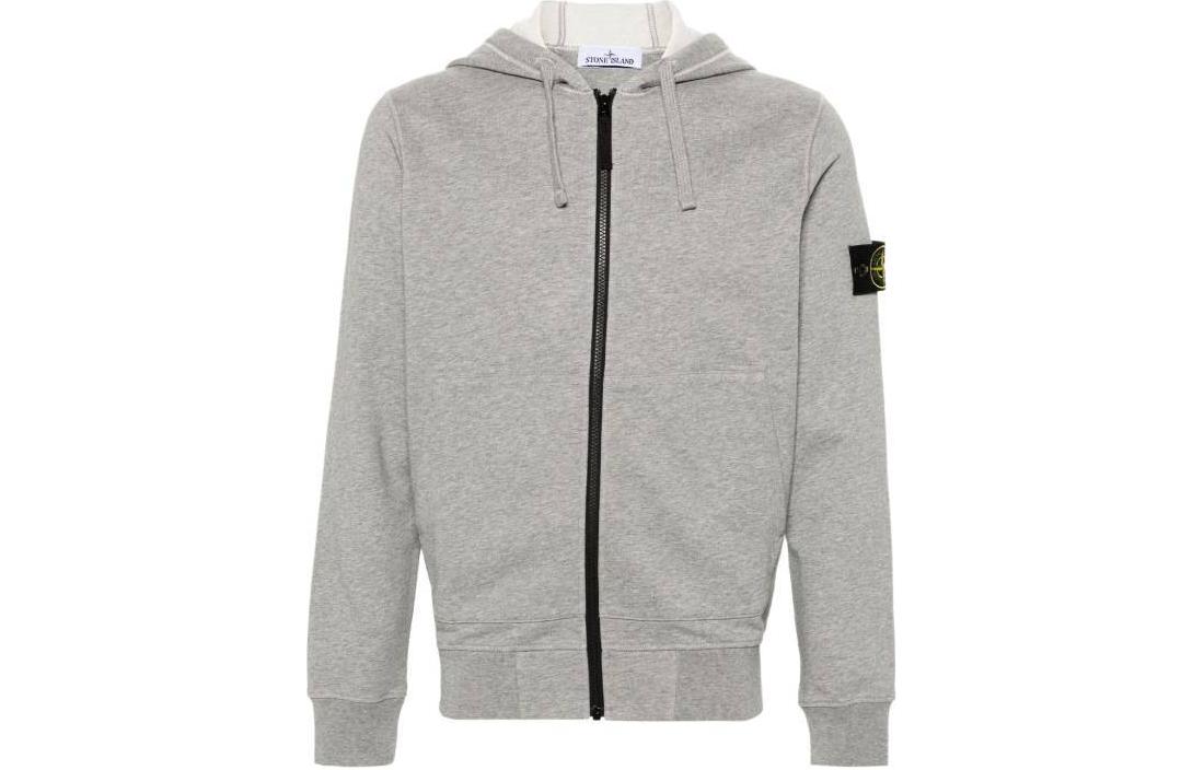 STONE ISLAND SS24 Logo Zip-Up Hoodie Grey  Long Sleeve Jacket 801564251-A0M64 圖 2