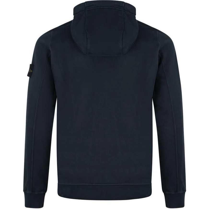 Stone Island SS24 Logo Zip Hoodie Jacket Navy Blue Menswear 801564251-A0020 圖 4