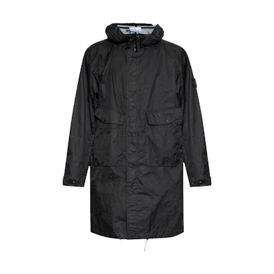 Stone Island SS24 Membrana 3L TC Black Hooded Windproof Waterproof Jacket Men 801570723-V0029