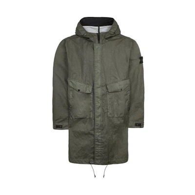 Stone Island SS24 Membrana 3L TC Hooded Waterproof Jacket Men’s Olive Green 801570723-V0059