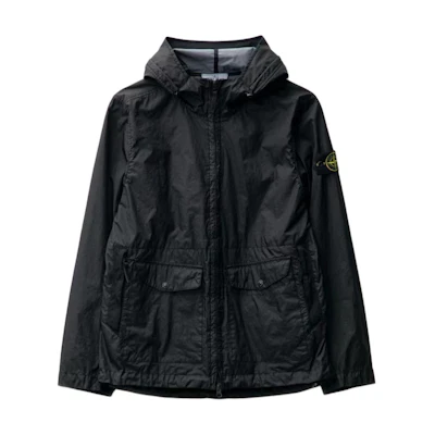 STONE ISLAND SS24 Membrana 3L TC Lightweight Waterproof Windbreaker Jacket Black 801541123-V0029